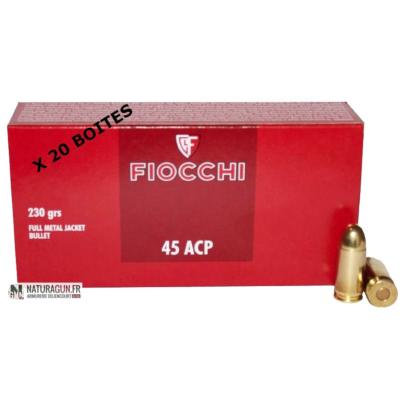 FIOCCHI - MUNITION - CAT B - 45 ACP - 230 G - 14.9 G - FMJ - FI701148 - X1000