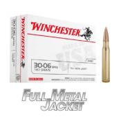 WINCHESTER - MUNITION - CAT C - 30-06 SPRG - 147 GRAIN - FMJ - CUSA3006 - X20*