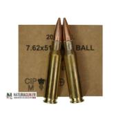 GGG - MUNITION - CAT C - 7.62 - 308WIN - 147 GR - FMJ - CAISSE ACIER - X640