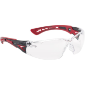 BOLLE - LUNETTE PROTECTION - SAFETY RUSH+ - INCOLORE - ROUGE NOIR - RUSHPPSI