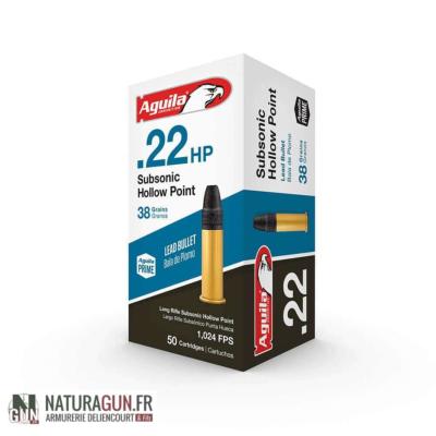 AGUILA - MUNITION - CAT C - 22 LR - 38 GR - SUBSONIC - HP - AG1B220268 - X500